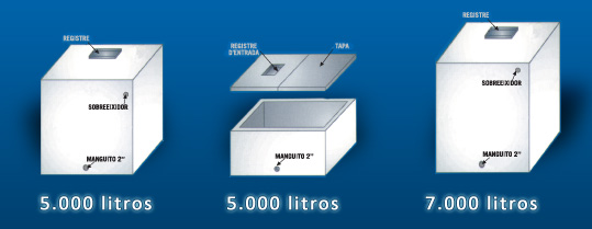 Dipòsits de 5000 i 7.000 litres Dipòsits de 5.000 i 7.000 litres